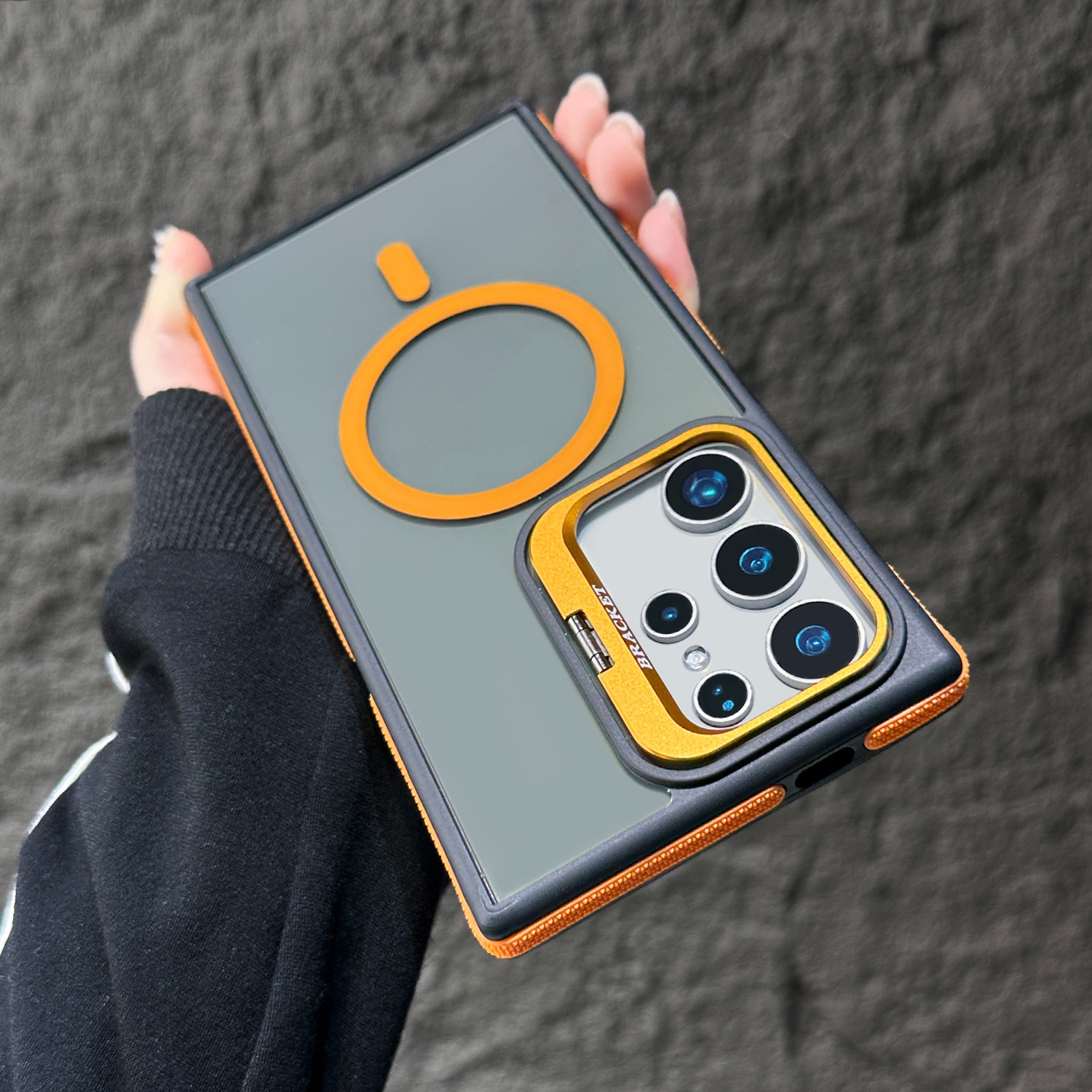Magnetic Invisible Metal Lens Holder Phone Case-For Samsung S23–S25 Series