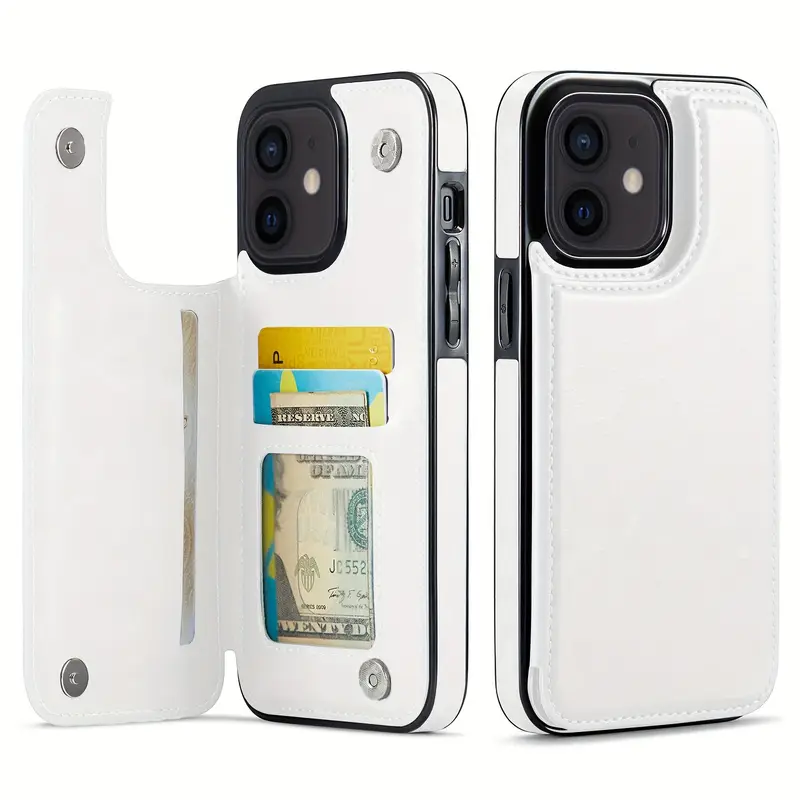 Business Leather iPhone Flip Case – Card Holder, Kickstand & Magnetic Closure