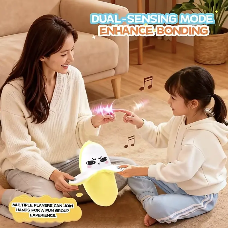 Banana Beat Plush Toy Set - USB Rechargeable Electric Motion Sensor Music Interactive Toy