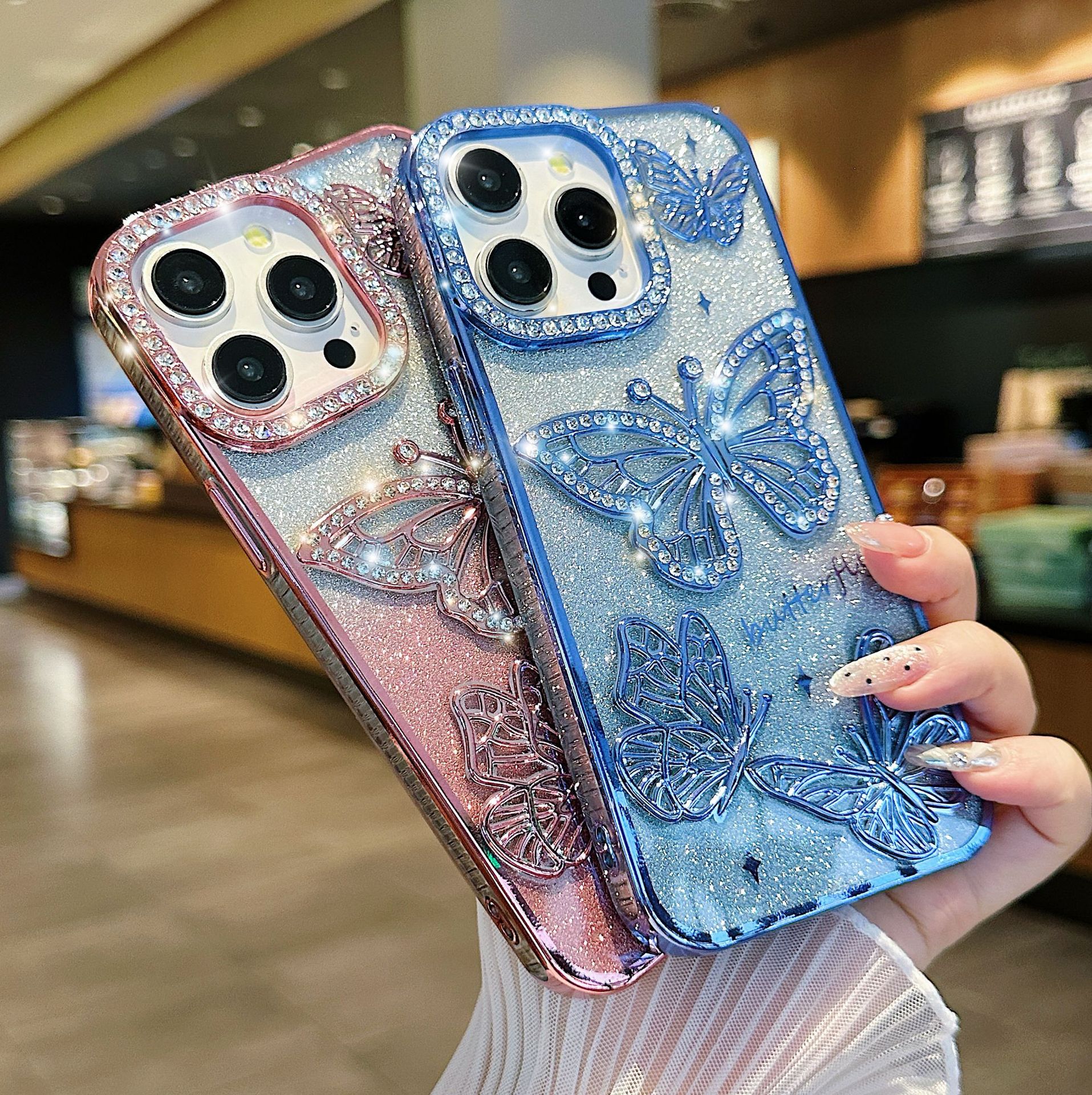 Luxury Diamond Butterfly Phone Case