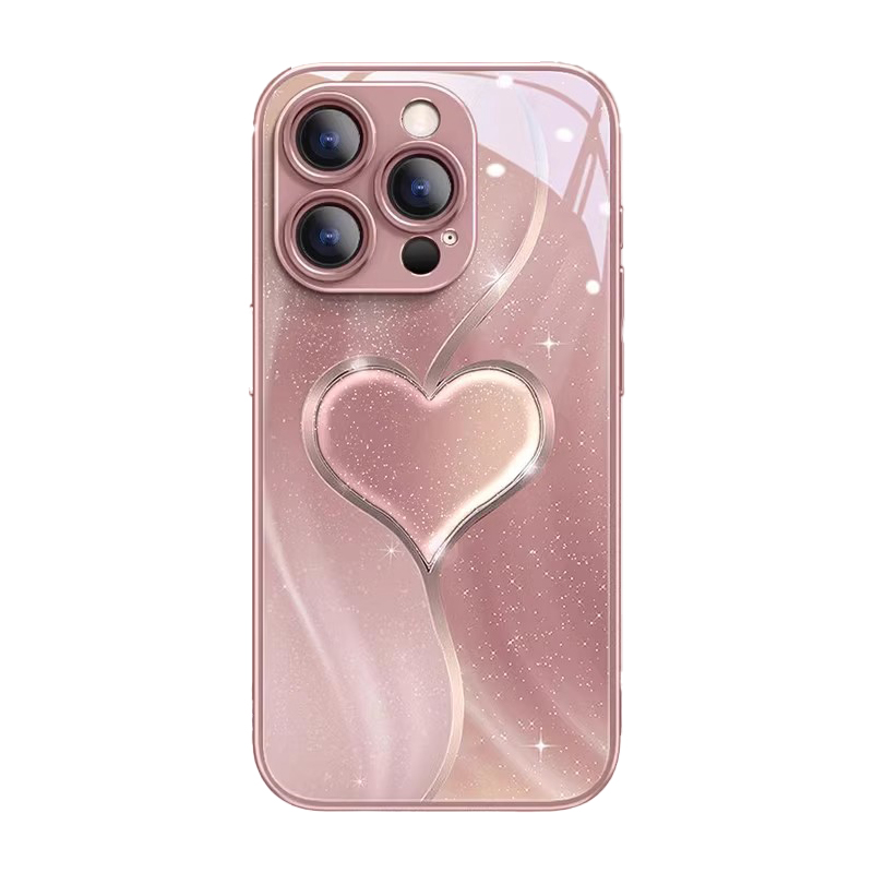 New Love Crystal Gradient Phone Case