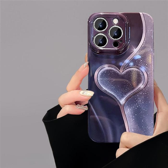 New Love Crystal Gradient Phone Case