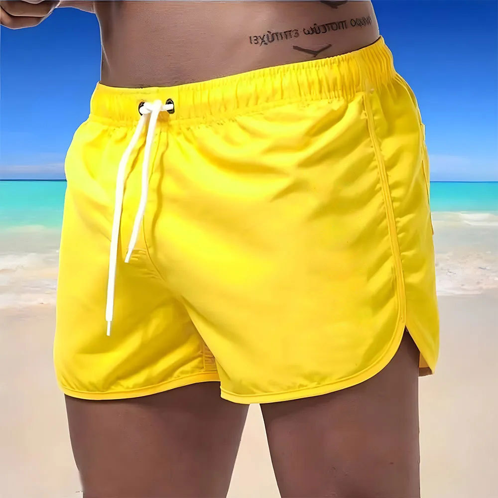 Olivoslindo Pantalones cortos de playa transpirables de secado rápido para hombre