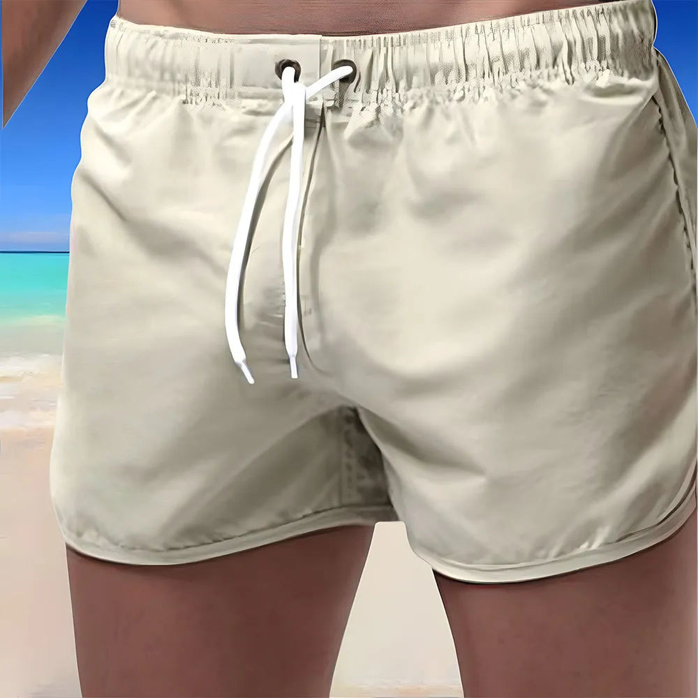 Olivoslindo Pantalones cortos de playa transpirables de secado rápido para hombre