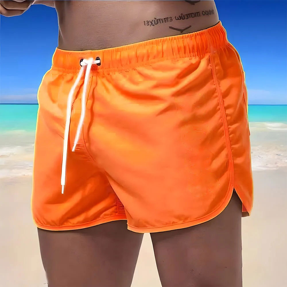 Olivoslindo Pantalones cortos de playa transpirables de secado rápido para hombre