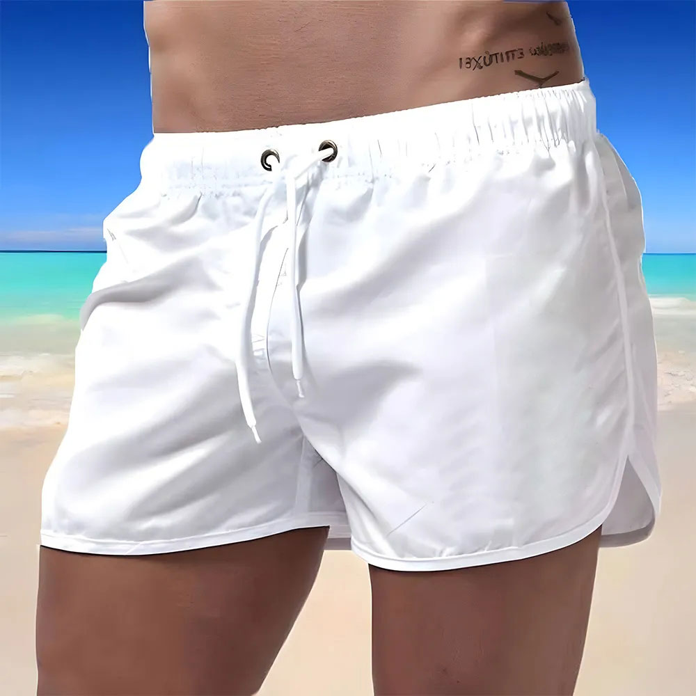 Olivoslindo Pantalones cortos de playa transpirables de secado rápido para hombre