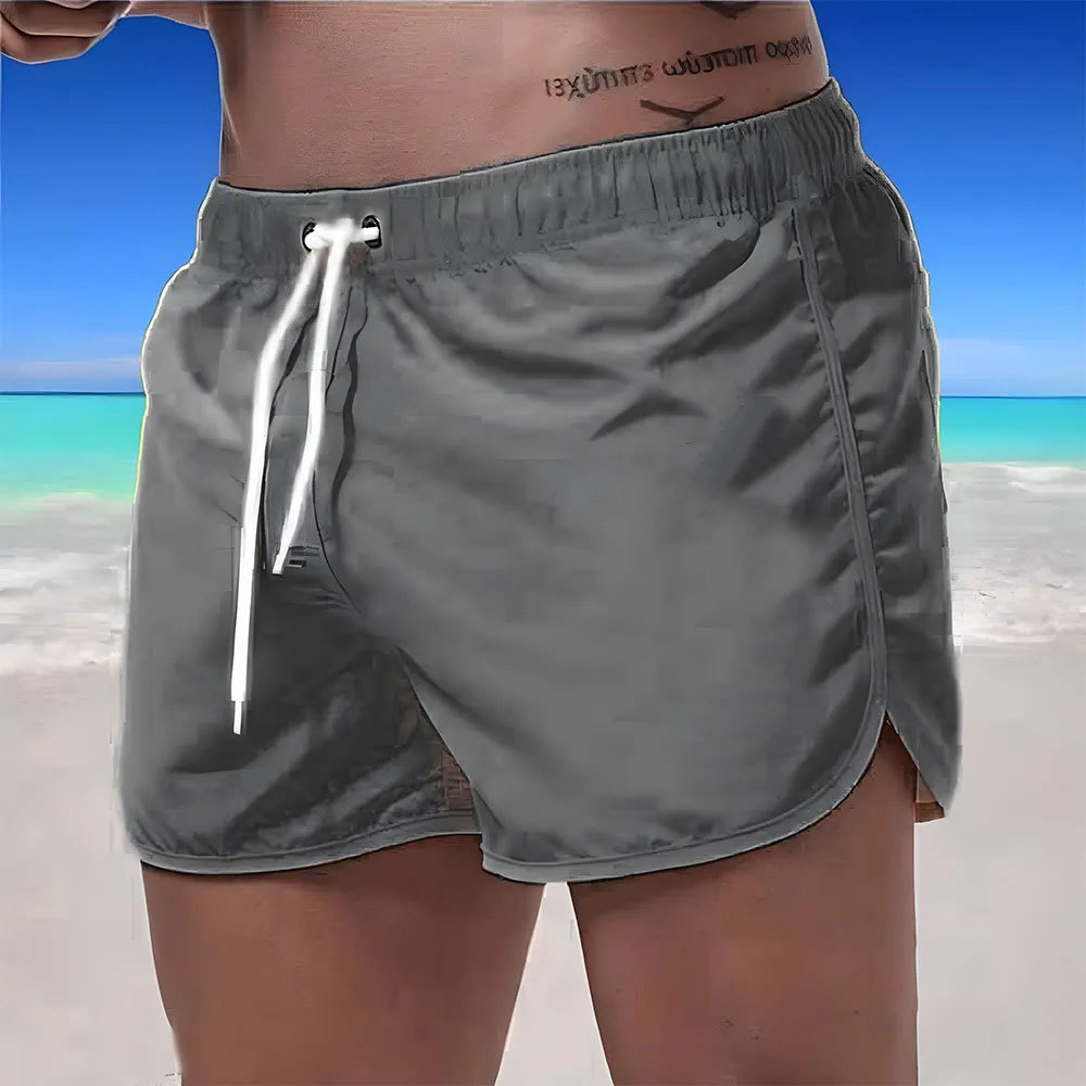 Olivoslindo Pantalones cortos de playa transpirables de secado rápido para hombre
