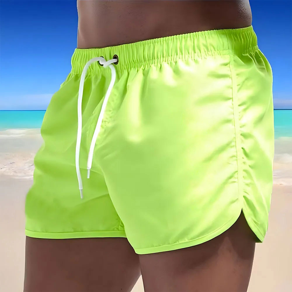 Olivoslindo Pantalones cortos de playa transpirables de secado rápido para hombre