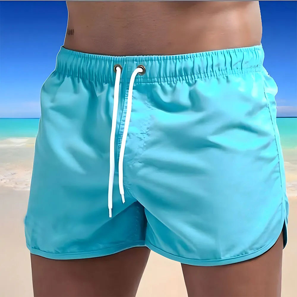 Olivoslindo Pantalones cortos de playa transpirables de secado rápido para hombre