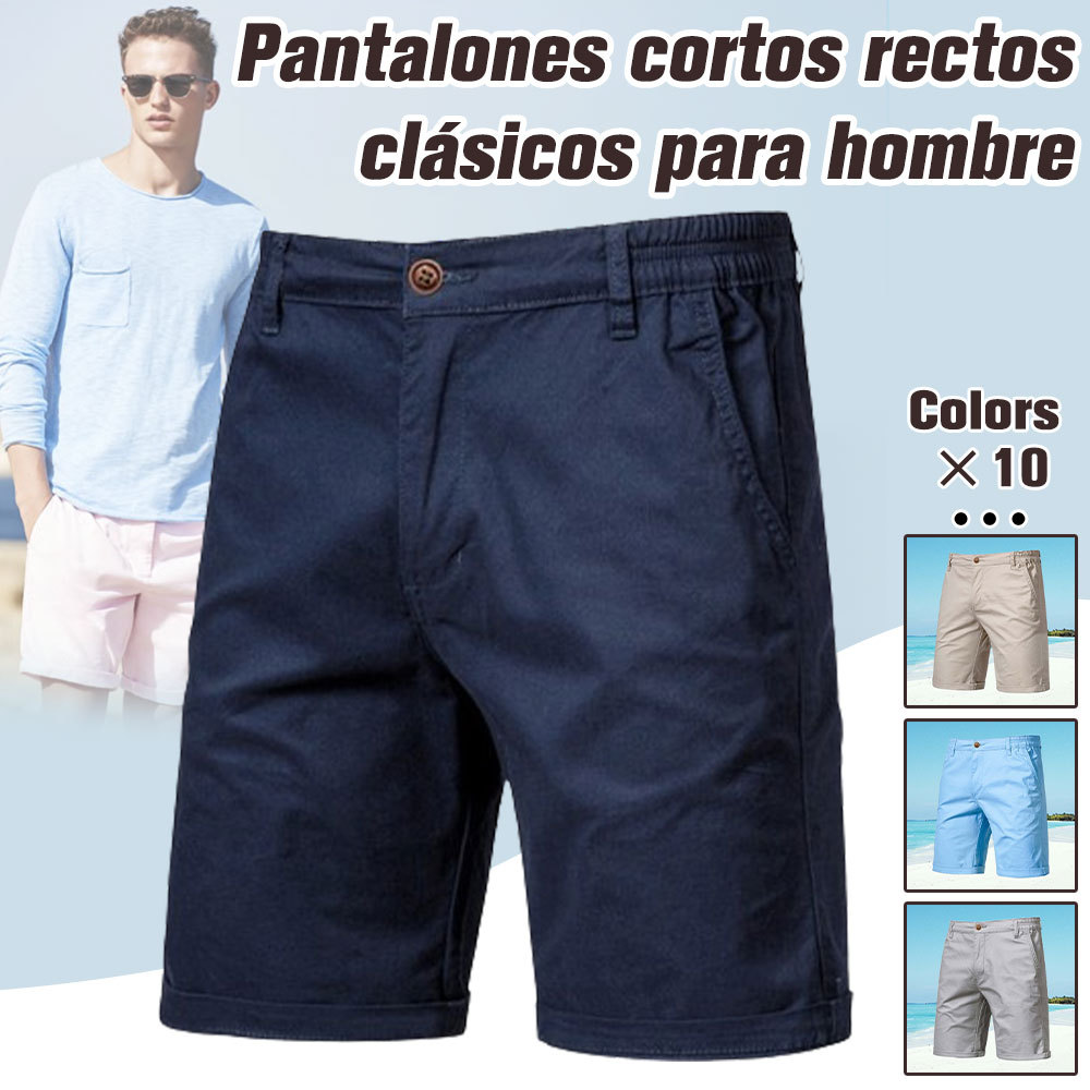 2024 nuevos pantalones cortos rectos casuales para hombres