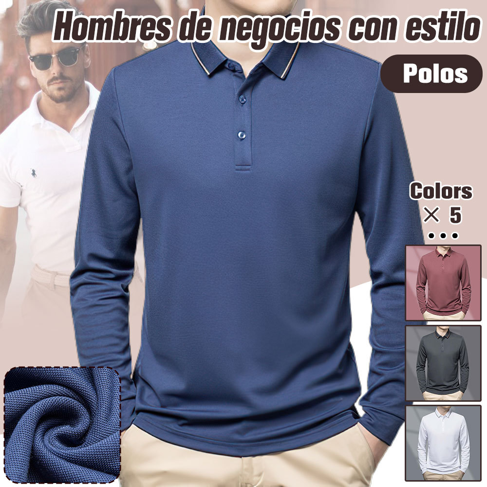 Camiseta de manga larga de negocios de moda para hombre