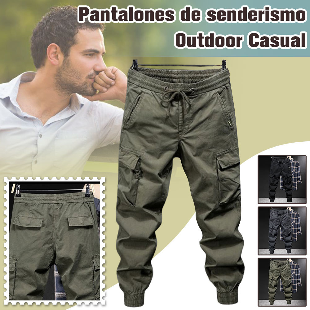 Pantalones de senderismo casuales sueltos al aire libre para hombre