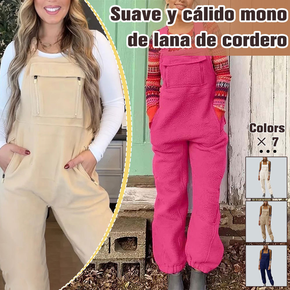 Mono informal holgado y cálido de forro polar para mujer