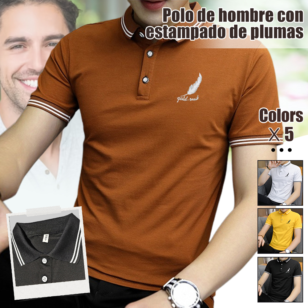 Polo de manga corta de negocios de verano para hombre