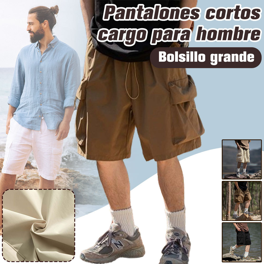 Shorts cargo deportivos sueltos para exteriores para hombre