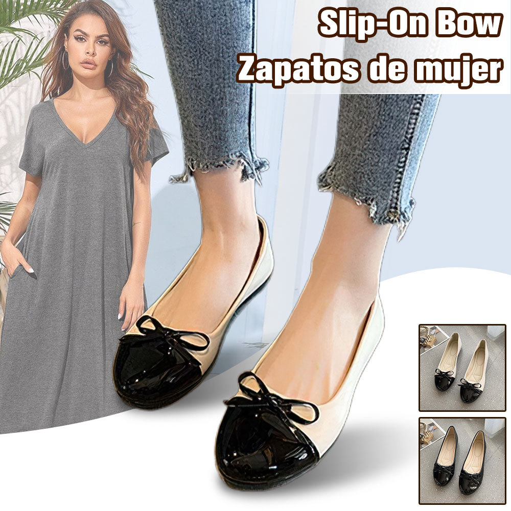 Bailarinas con lazo de mujer elegantes y cómodas