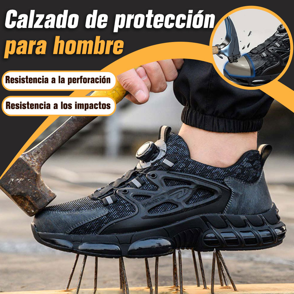 Zapatos de trabajo con cordones resistentes a pinchazos para hombre