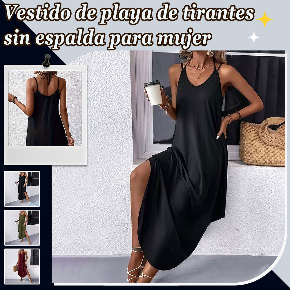 2024 falda holgada con tirantes y hombros descubiertos para mujer