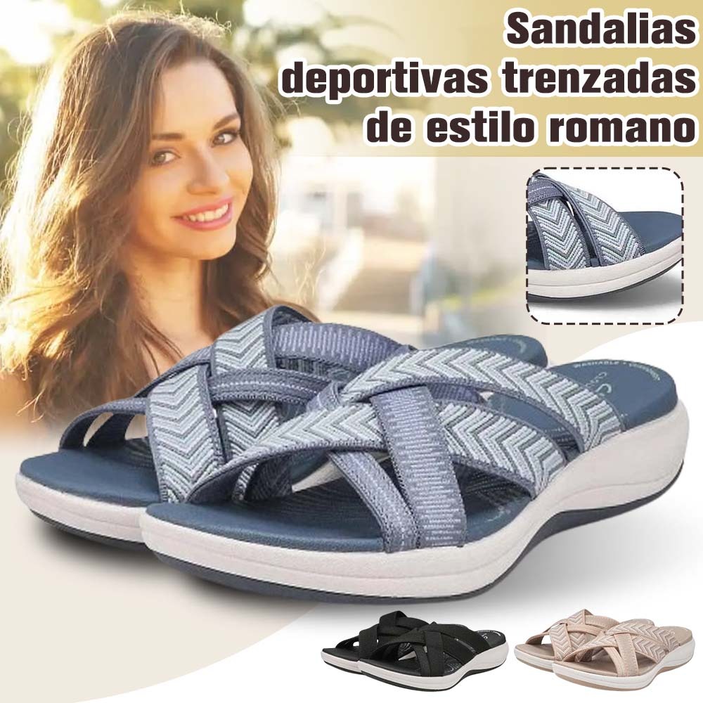 Sandalias deportivas tejidas casual para mujer