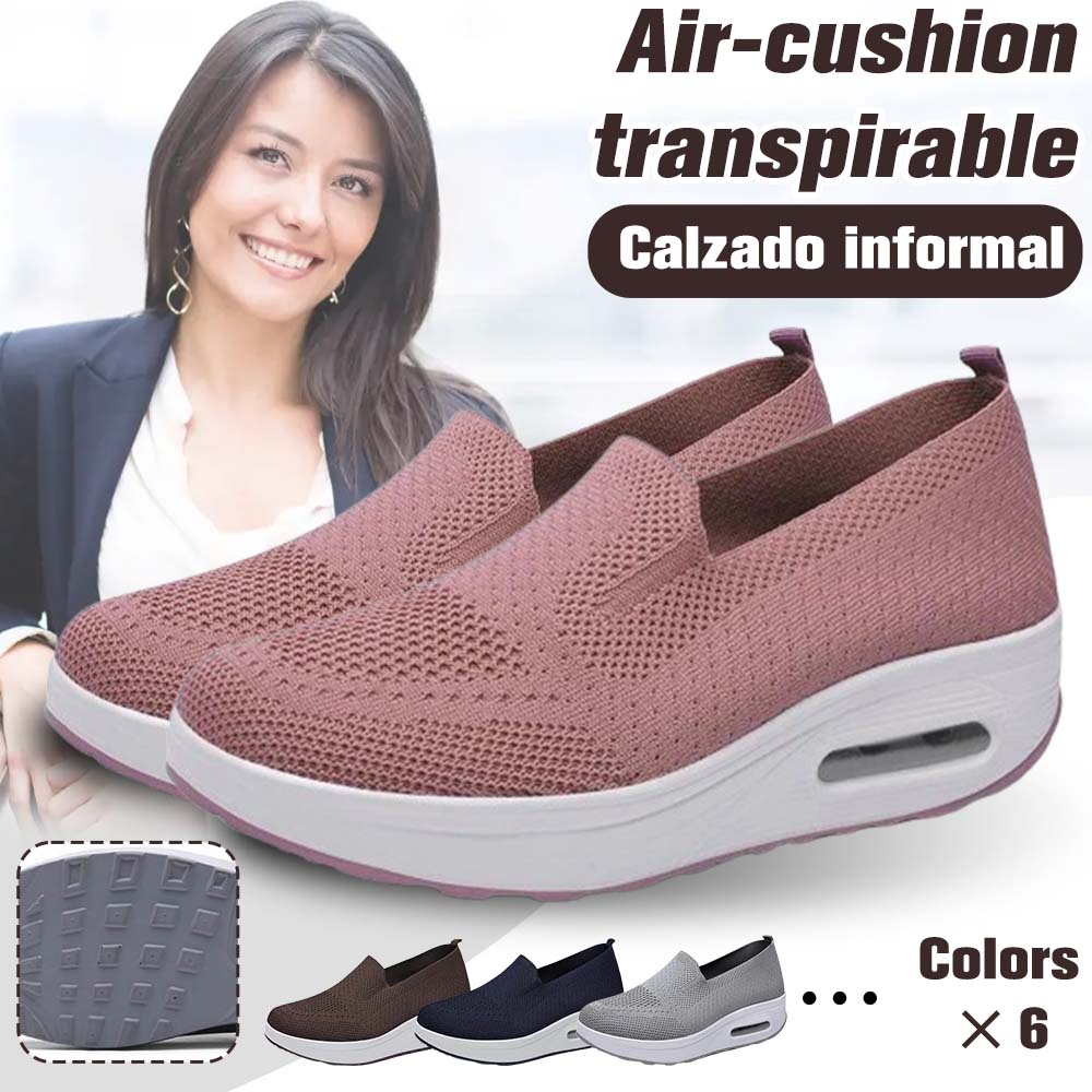 Nuevos zapatos informales de malla transpirable para mujer