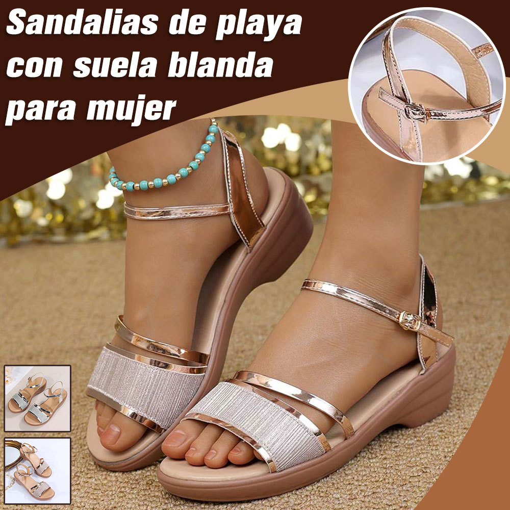 Sandalias suaves ajustables de la ayuda de las mujeres de moda únicas