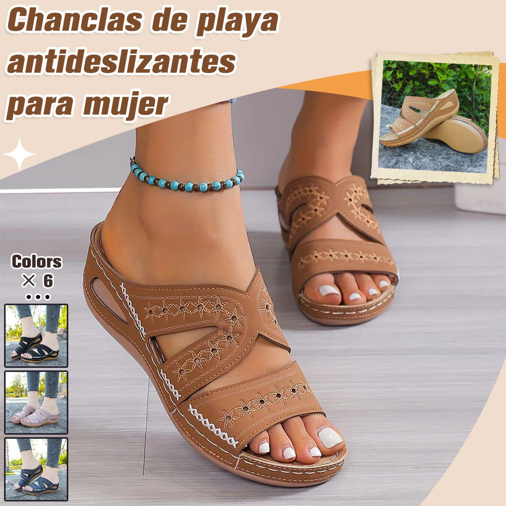 2024 nuevas zapatillas de suela gruesa con boca de pez y cuña para mujer