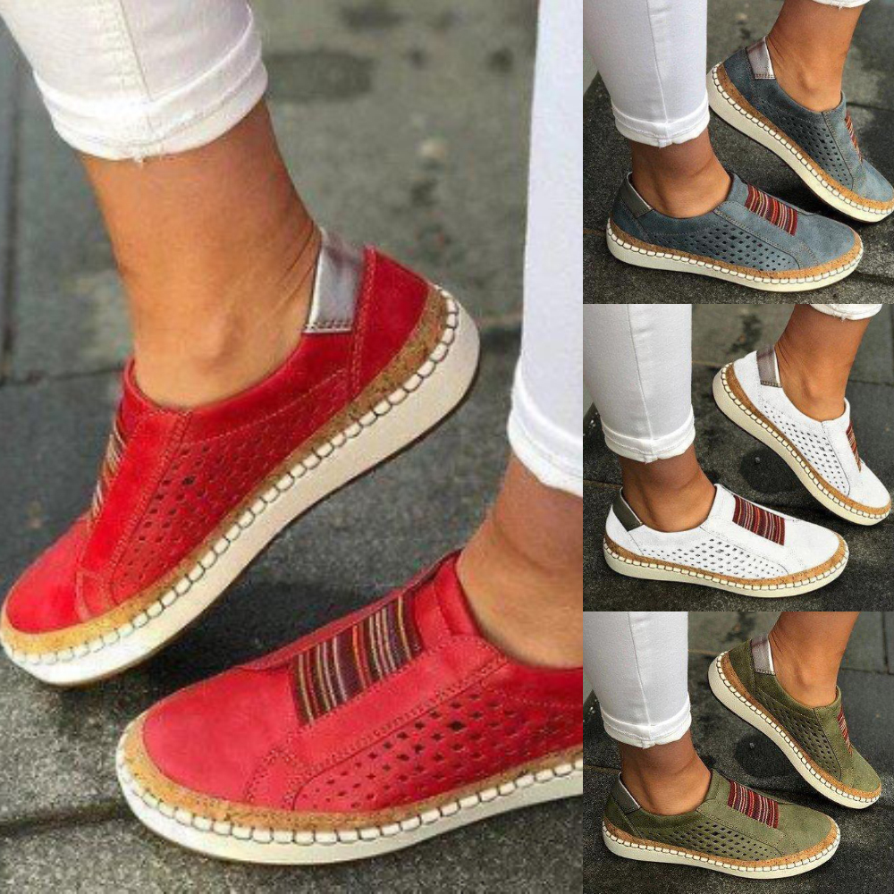 Olivoslindo Zapatos casuales planos transpirables de moda para hombres