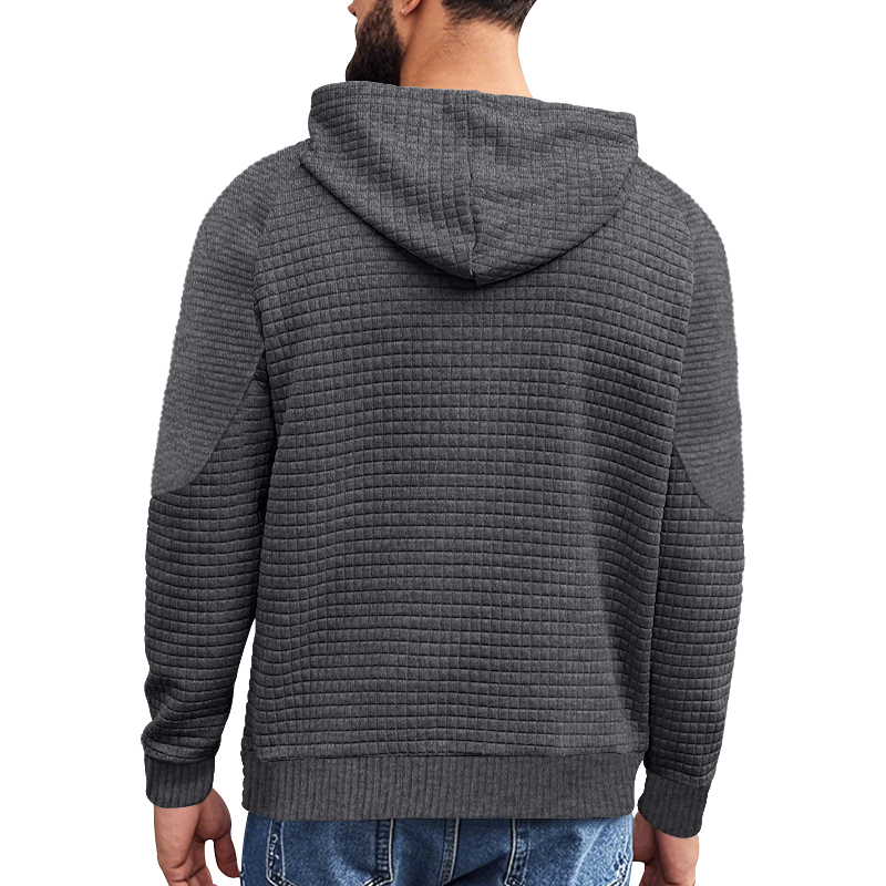 Kapuzensweatshirt aus Waffel-Jacquard für Herren