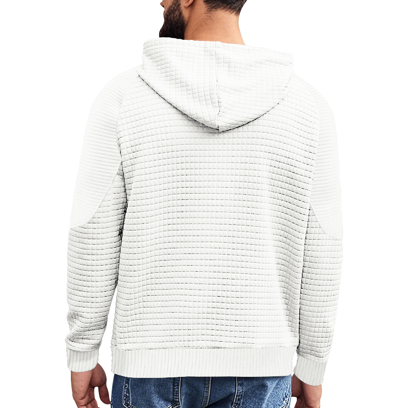 Kapuzensweatshirt aus Waffel-Jacquard für Herren