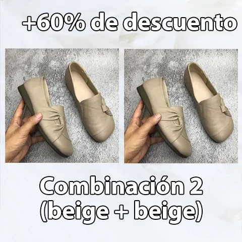Olivoslindo™️ Zapatos mujer antideslizantes de piel suela blanda