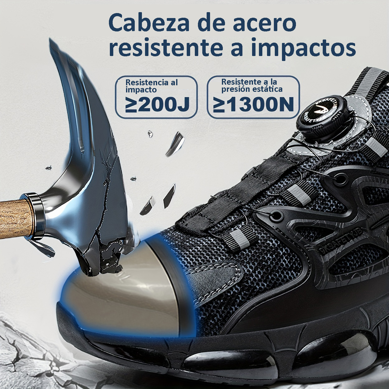 Zapatos de trabajo con cordones resistentes a pinchazos para hombre