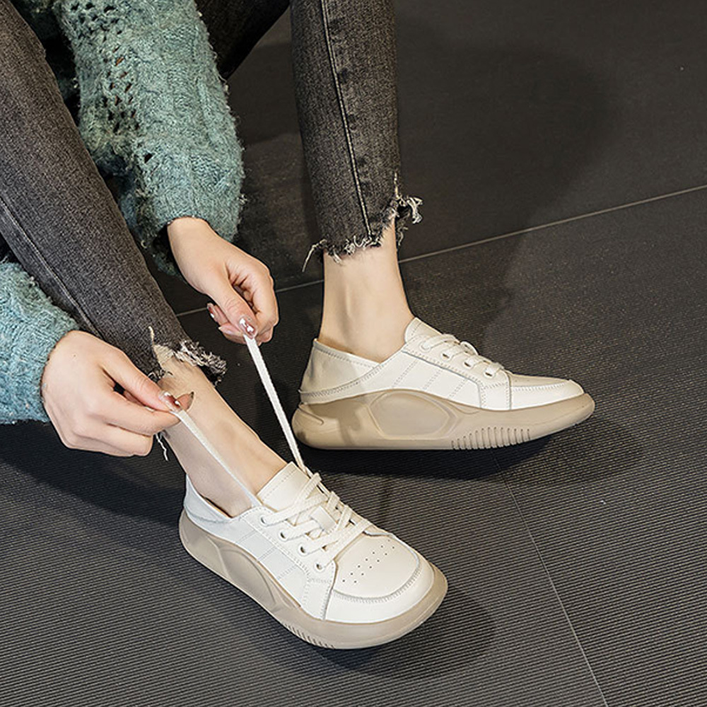 Olivoslindo Zapatos de mujer casuales cómodos de suela gruesa