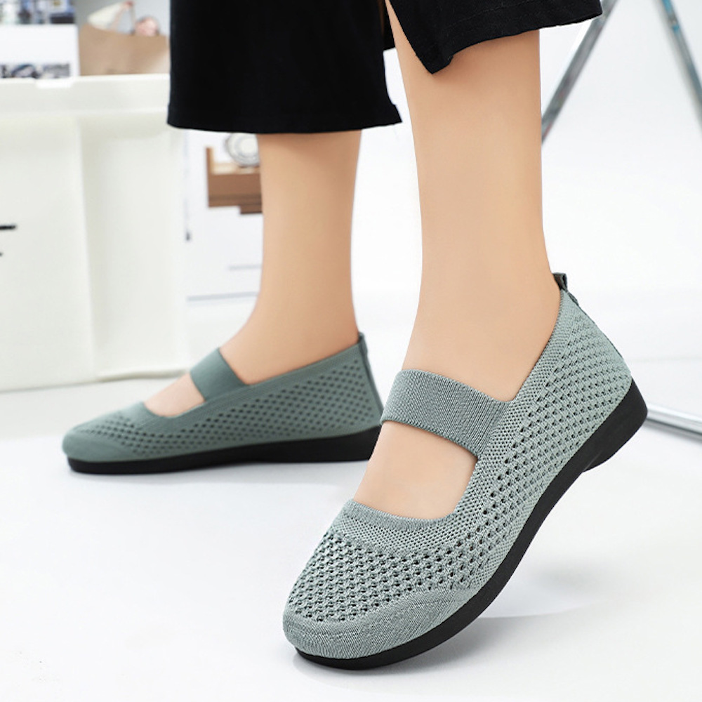 Olivoslindo Nuevos zapatos de senderismo de suela blanda transpirable para mujer