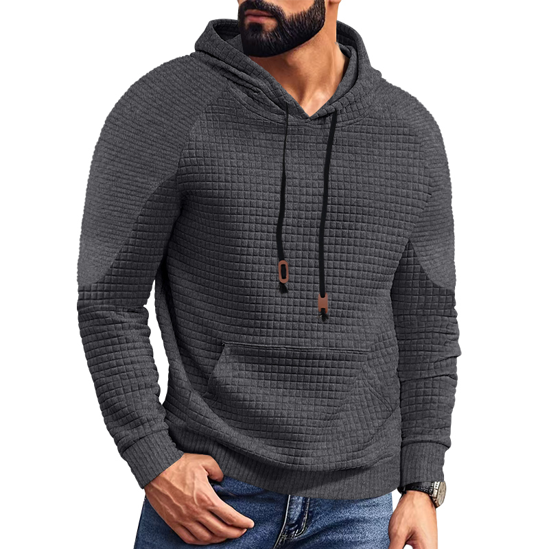 Kapuzensweatshirt aus Waffel-Jacquard für Herren