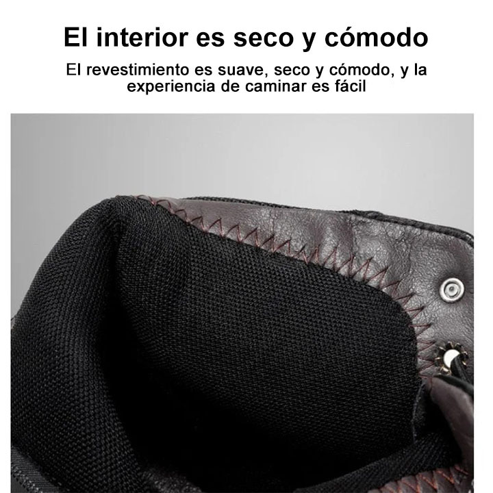 Botas de tobillo de cuero genuino versátiles e informales para hombre