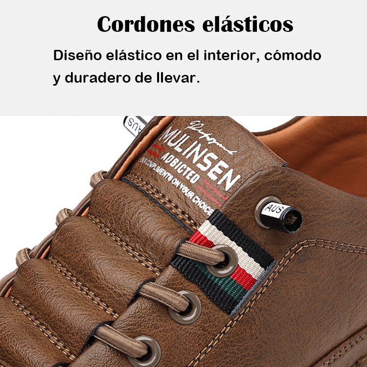 Zapatos casuales de cuero transpirable para hombre