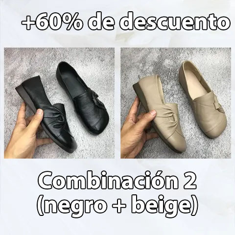 Olivoslindo™️ Zapatos mujer antideslizantes de piel suela blanda