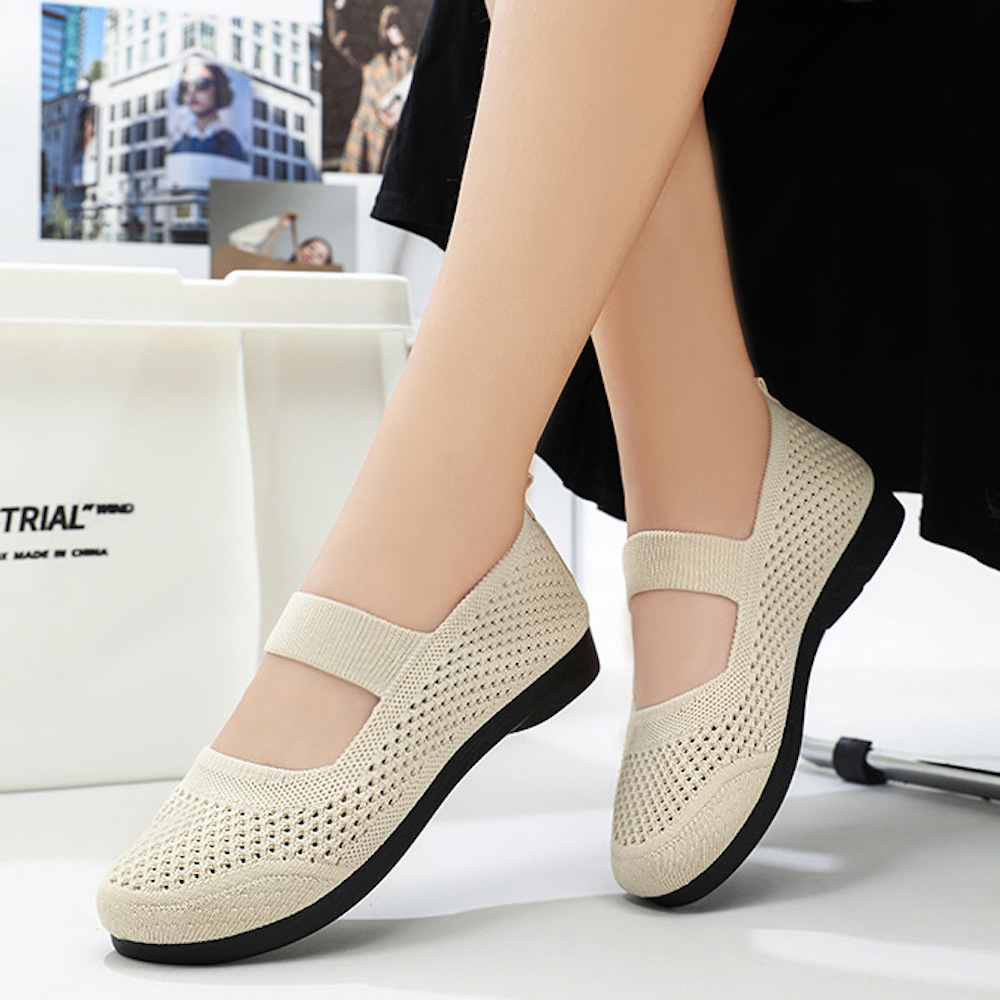 Olivoslindo Nuevos zapatos de senderismo de suela blanda transpirable para mujer