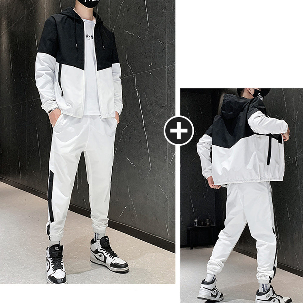 Alberchris™ Men's autumn running leisure new fashion color matching sports suit