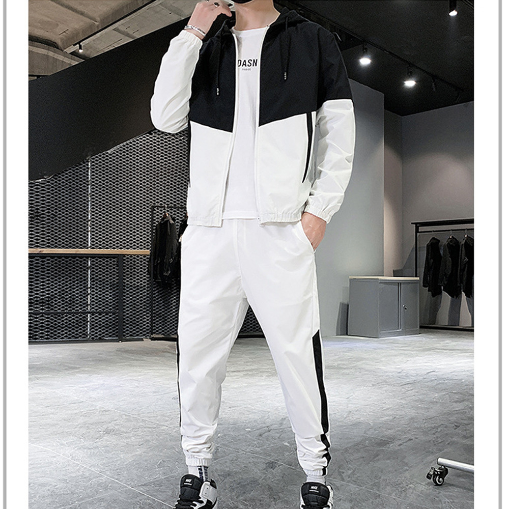 Alberchris™ Men's autumn running leisure new fashion color matching sports suit