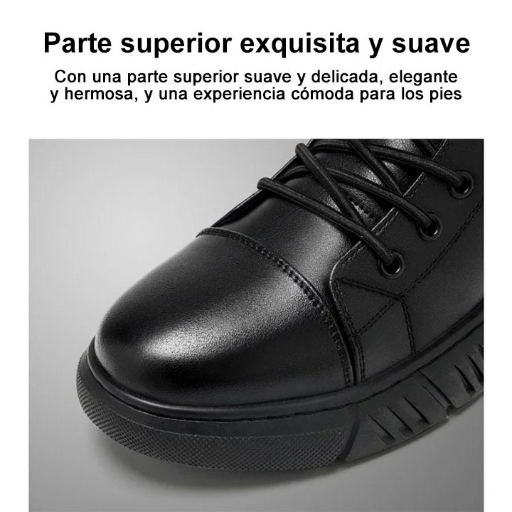 Botas de tobillo de cuero genuino versátiles e informales para hombre