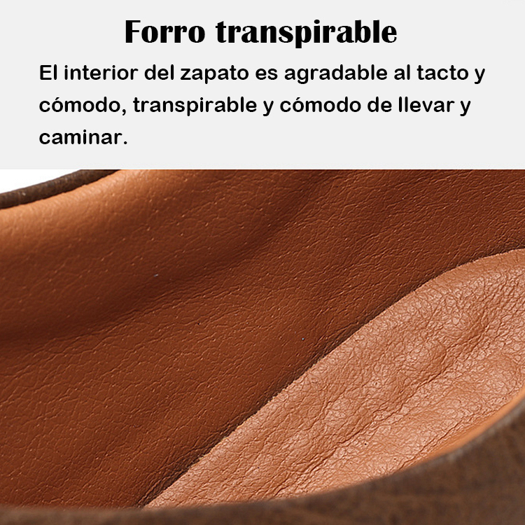Zapatos casuales de cuero transpirable para hombre