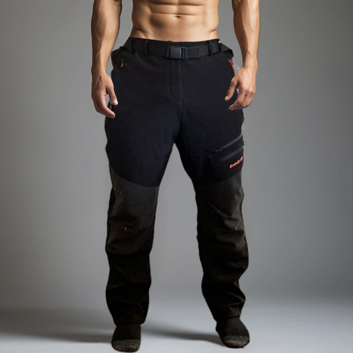 Olivoslindo Pantalón térmico impermeable para hombre con forro polar