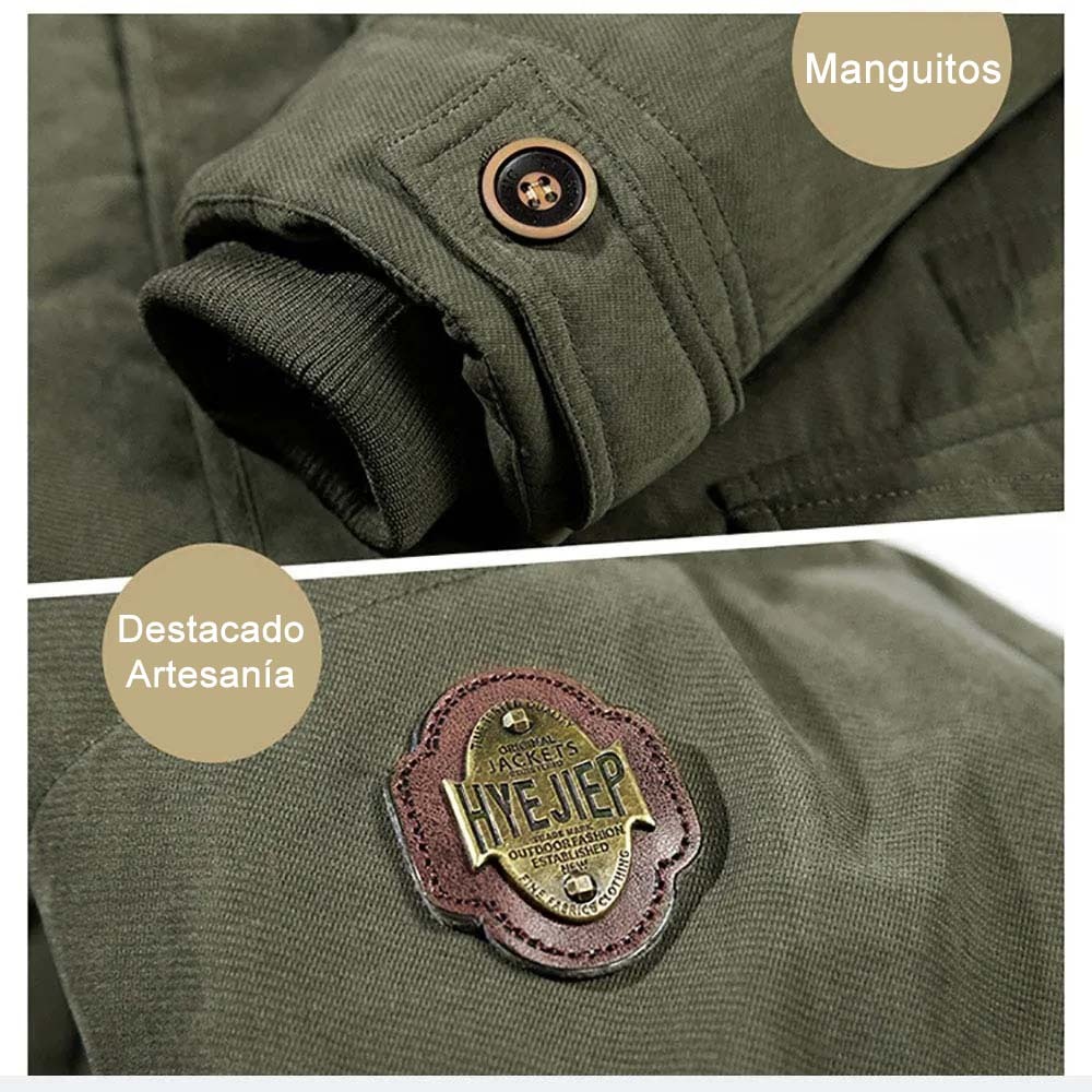 Hojanaranja™ Abrigo cálido de lana de longitud media con capucha para hombre de invierno