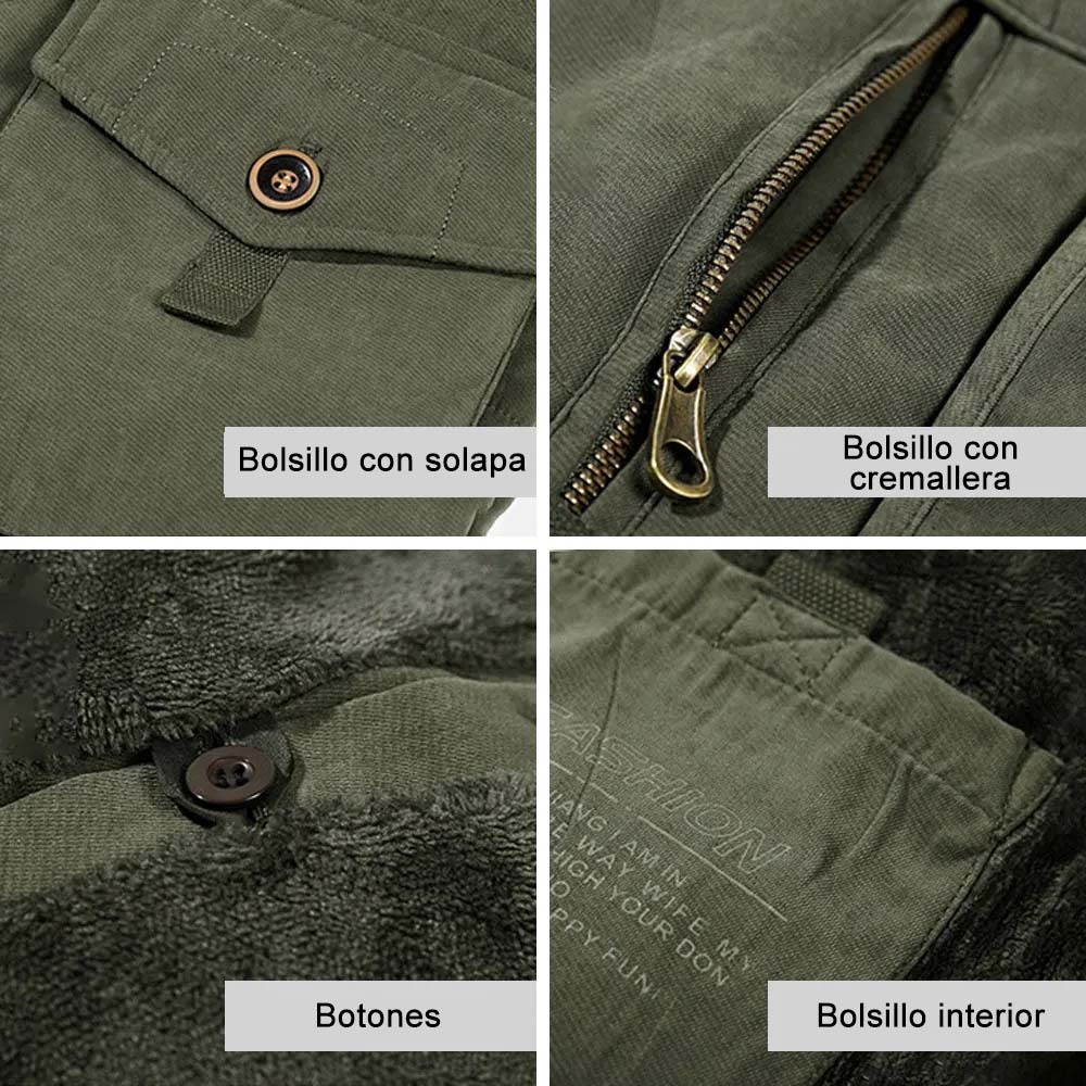 Hojanaranja™ Abrigo cálido de lana de longitud media con capucha para hombre de invierno