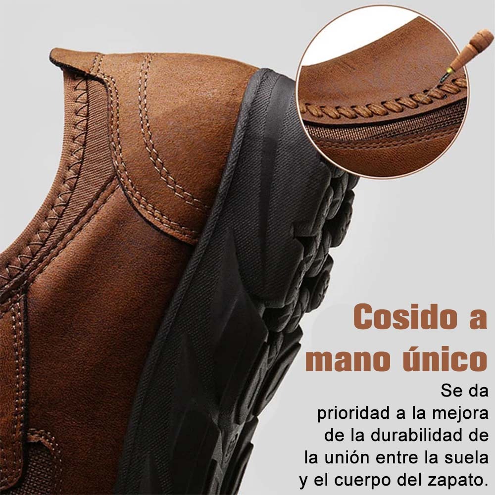 Mocasines casuales de cuero transpirable para hombre