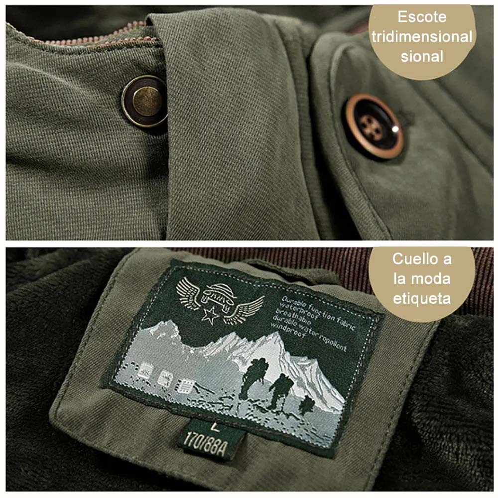 Hojanaranja™ Abrigo cálido de lana de longitud media con capucha para hombre de invierno