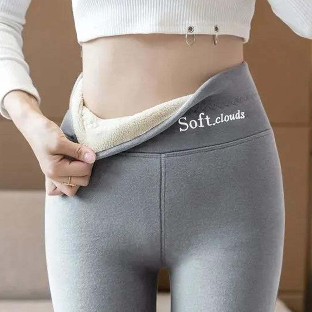 Figcoco Ladies fashion comfortable fleece warm leggings