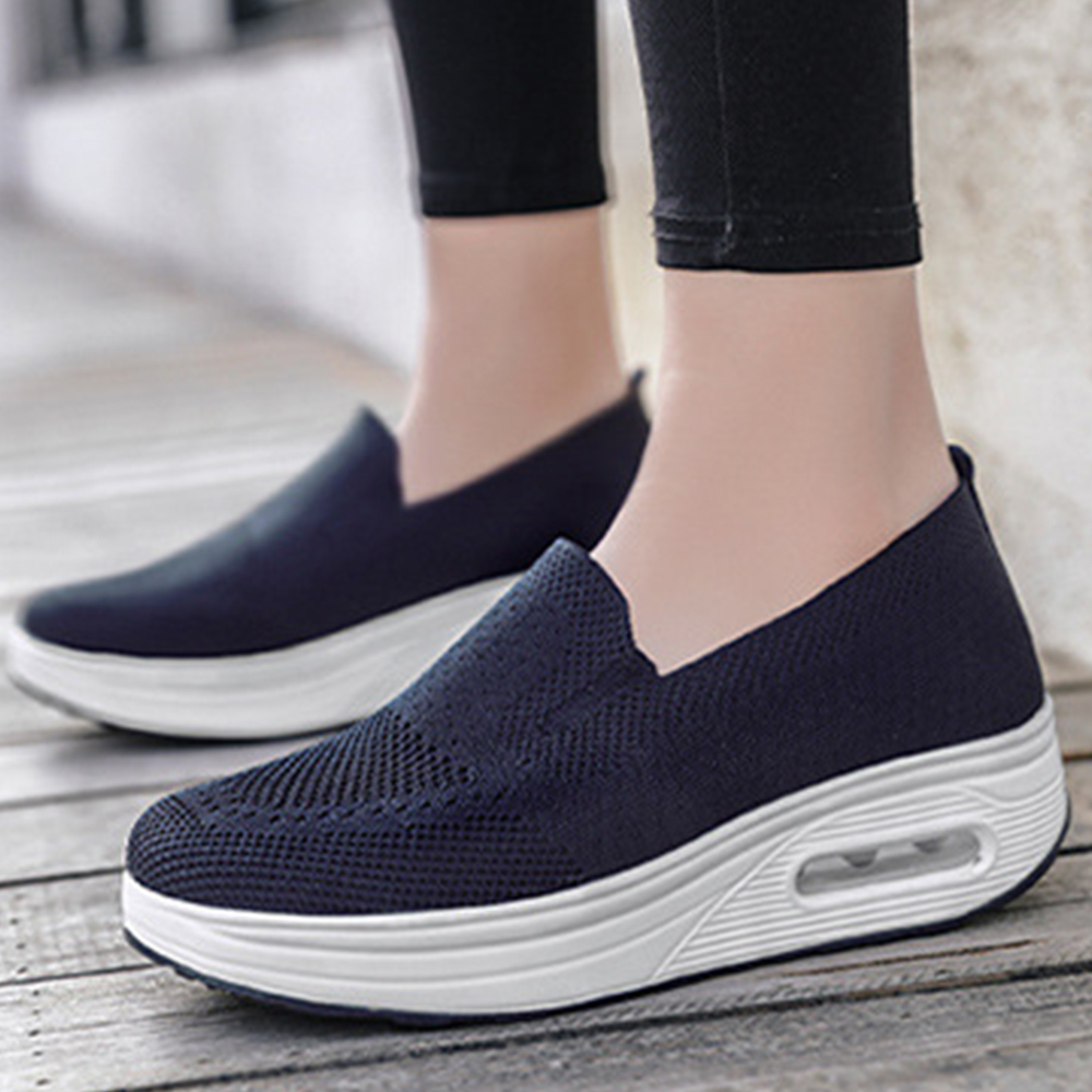 Olivoslindo Zapatillas de deporte informales transpirables de malla informal de verano para mujer