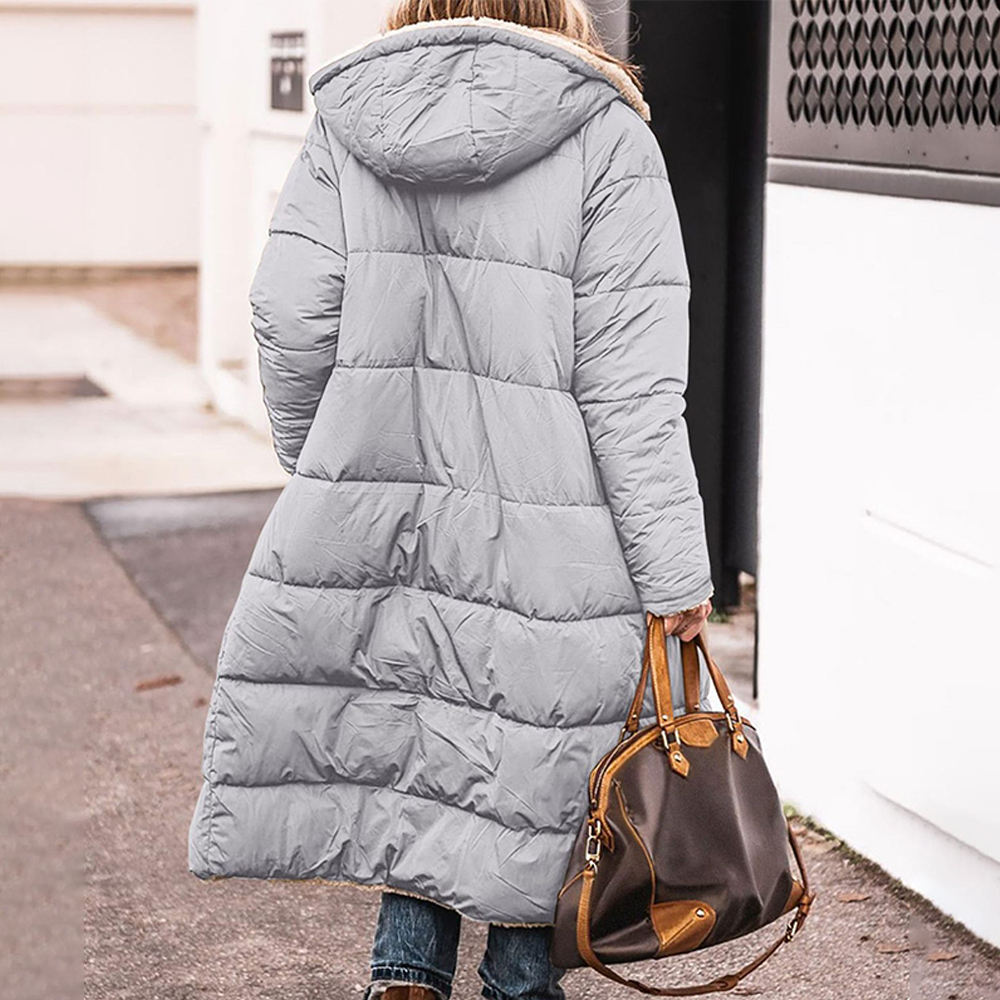 Neue verdickte doppelseitige Baumwolljacke mit Kapuze